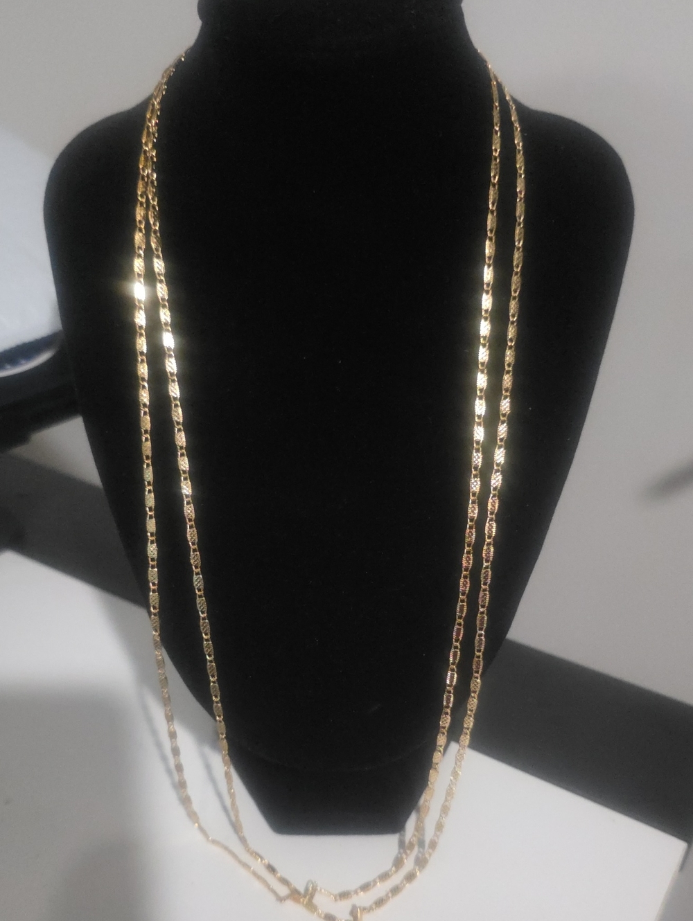 2 New 18K Gold-Filled Custom 24inch Chain Necklaces